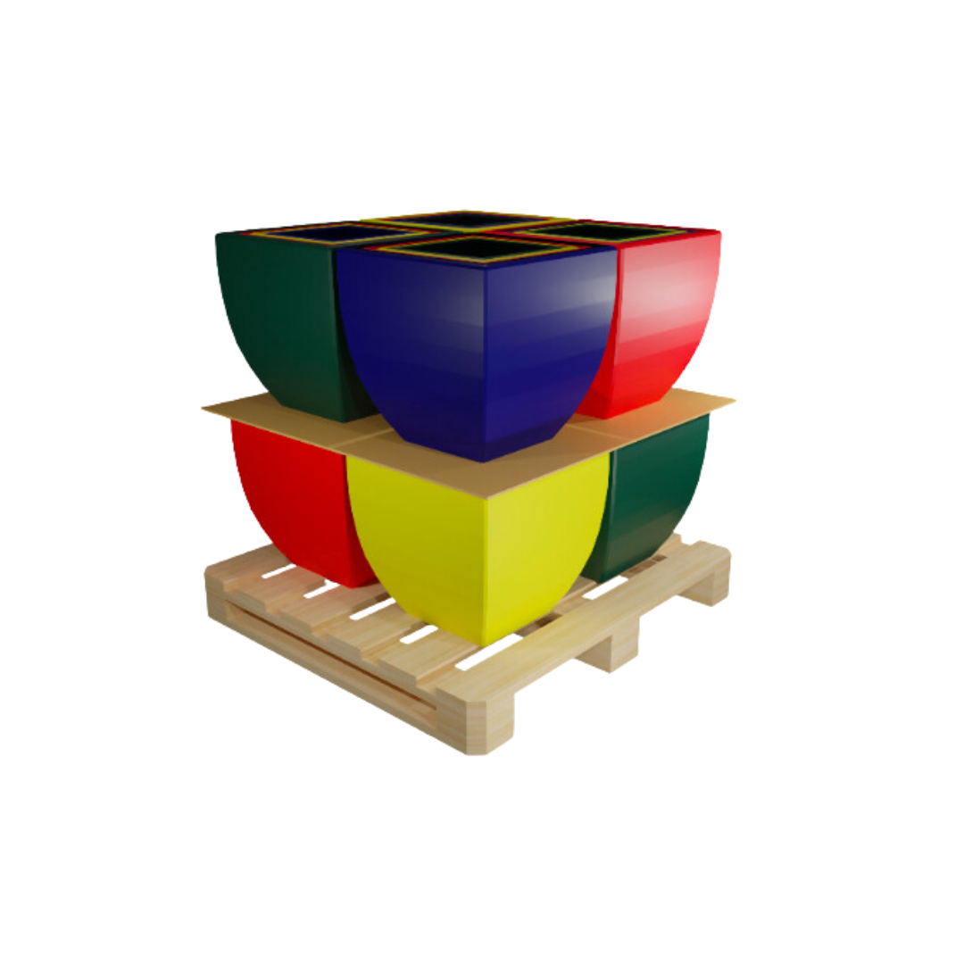 Square Colored Planters